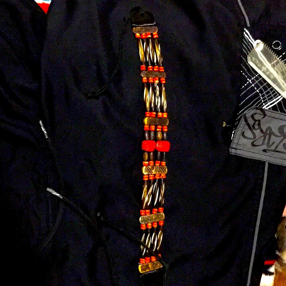 American Indian choker / bone hand made!